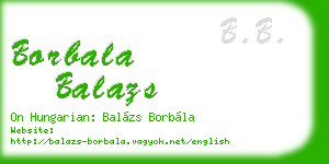 borbala balazs business card