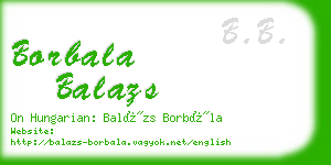 borbala balazs business card